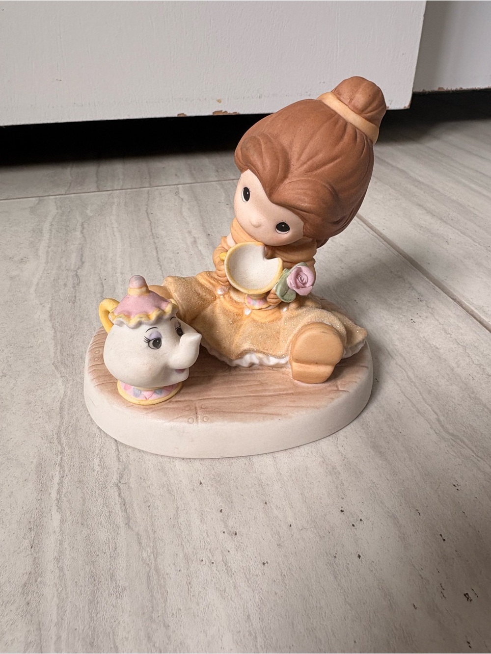 DISNEY 2015 Precious Moments You Are So Tea-Lightful BELLE Chip Mrs Potts